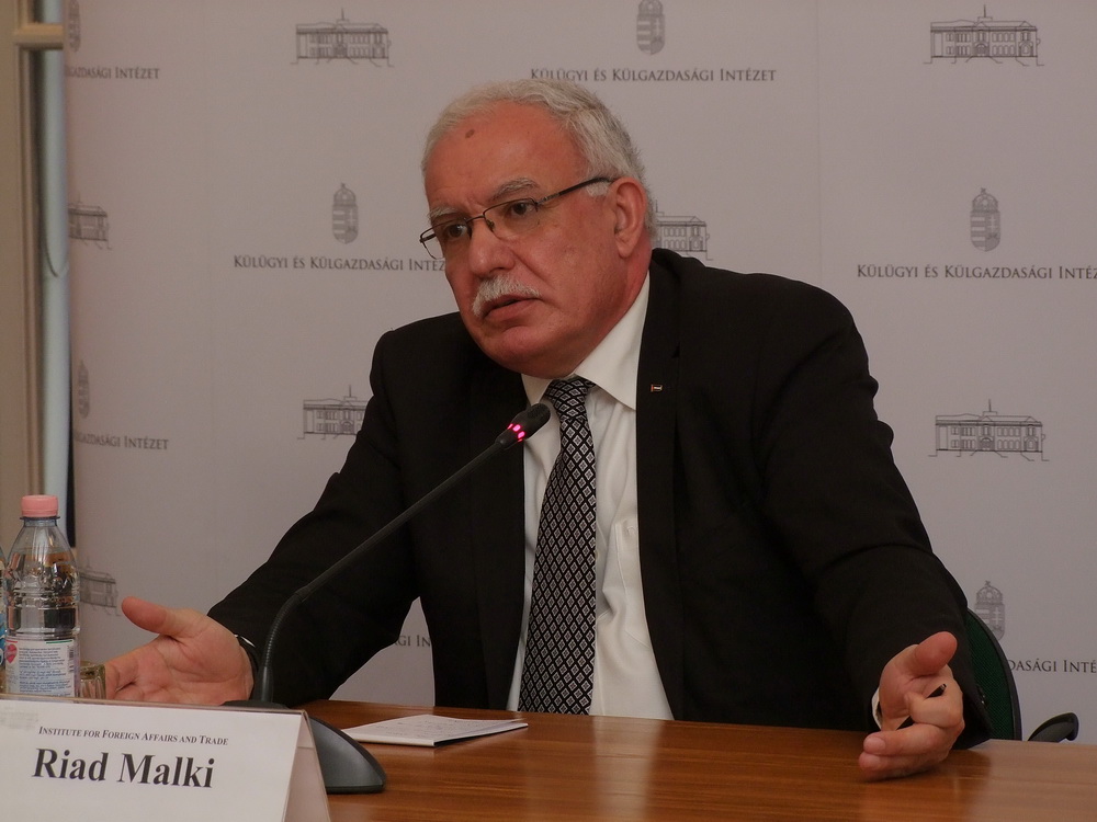 Dr.Riad Malki palesztin külügyminiszter